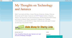 Desktop Screenshot of mythoughtsontechnologyandjamaica.blogspot.com