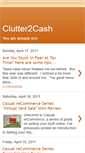 Mobile Screenshot of clutter2cash.blogspot.com