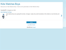 Tablet Screenshot of kidswatchesboys.blogspot.com
