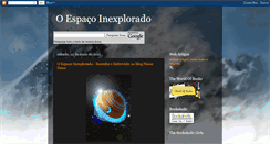 Desktop Screenshot of oespacoinexplorado.blogspot.com