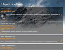 Tablet Screenshot of oespacoinexplorado.blogspot.com