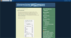 Desktop Screenshot of dimensionsacoustiques.blogspot.com