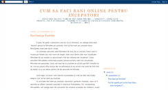 Desktop Screenshot of facibanipentruincepatori.blogspot.com