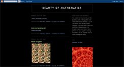 Desktop Screenshot of beautyofmathematics.blogspot.com