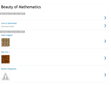 Tablet Screenshot of beautyofmathematics.blogspot.com