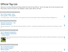 Tablet Screenshot of officialtoplist.blogspot.com
