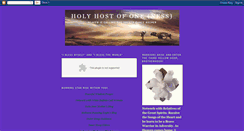 Desktop Screenshot of holyhostofone.blogspot.com