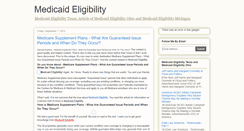 Desktop Screenshot of eligibilitymedicaid.blogspot.com