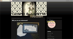 Desktop Screenshot of cosmoandjuliette.blogspot.com