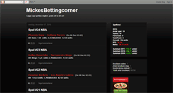 Desktop Screenshot of mickesbettingcorner.blogspot.com