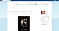 Desktop Screenshot of iloveyouawholeclock.blogspot.com