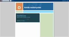 Desktop Screenshot of hondamotorcycles.blogspot.com