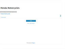 Tablet Screenshot of hondamotorcycles.blogspot.com