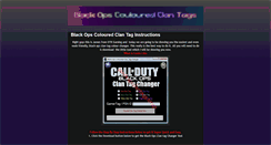 Desktop Screenshot of blackopsclantags.blogspot.com