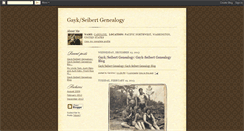 Desktop Screenshot of gayk-seibertgenealogy.blogspot.com