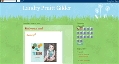 Desktop Screenshot of landrypruitt.blogspot.com