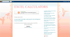 Desktop Screenshot of excelcalculators.blogspot.com