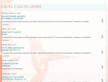 Tablet Screenshot of excelcalculators.blogspot.com