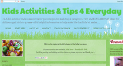 Desktop Screenshot of kidsactivitiesandtipsforeveryday.blogspot.com