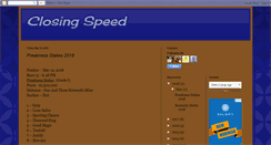 Desktop Screenshot of closingspeed.blogspot.com