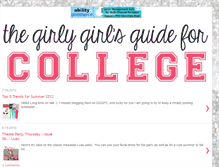 Tablet Screenshot of girlygirlsguideforcollege.blogspot.com