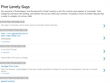 Tablet Screenshot of fivelovelyguys.blogspot.com