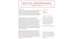 Desktop Screenshot of fractalmorphology.blogspot.com