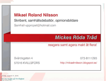 Tablet Screenshot of mikaelrnilsson.blogspot.com
