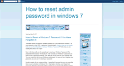 Desktop Screenshot of howtoresetadminpasswordinwindows7.blogspot.com