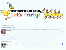 Tablet Screenshot of motherducksaidletsparty.blogspot.com