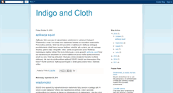 Desktop Screenshot of indigoandcloth.blogspot.com