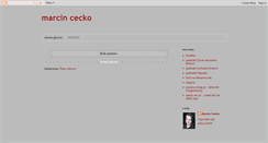 Desktop Screenshot of marcincecko.blogspot.com