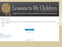 Tablet Screenshot of lessonstomychildren.blogspot.com