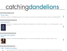 Tablet Screenshot of catchingdandelions.blogspot.com