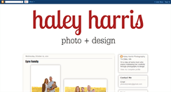 Desktop Screenshot of haleyharrisphotography.blogspot.com