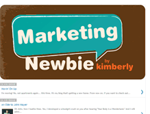 Tablet Screenshot of marketingnewbiekimberly.blogspot.com