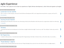 Tablet Screenshot of agileexperience.blogspot.com