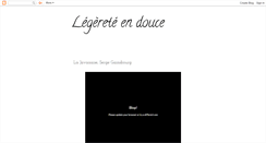 Desktop Screenshot of legereteendouce.blogspot.com