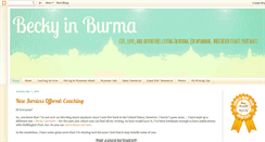 Desktop Screenshot of beckyinburma.blogspot.com