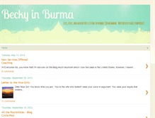 Tablet Screenshot of beckyinburma.blogspot.com