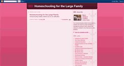 Desktop Screenshot of largefamilyhomeschool.blogspot.com