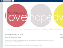 Tablet Screenshot of lovehopedwell.blogspot.com