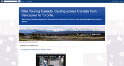 Desktop Screenshot of biketouringcanada.blogspot.com