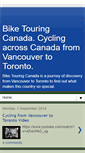 Mobile Screenshot of biketouringcanada.blogspot.com