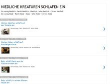 Tablet Screenshot of niedlichekreaturenschlafenein.blogspot.com