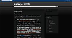 Desktop Screenshot of inspectorgoole.blogspot.com