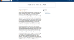 Desktop Screenshot of behindthepaper.blogspot.com