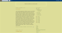 Desktop Screenshot of noconclusion.blogspot.com