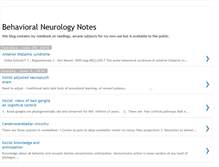 Tablet Screenshot of behavioralneurologynotes.blogspot.com