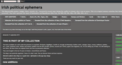 Desktop Screenshot of irishpoliticalephemera.blogspot.com